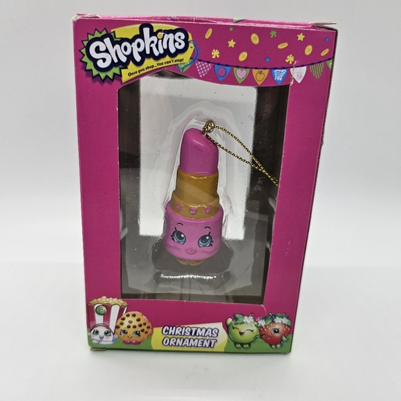 Shopkins Other - Shopkins "Lippy Lips" Pink Lipstick Holiday Christmas Ornament Kurt S. Adler New